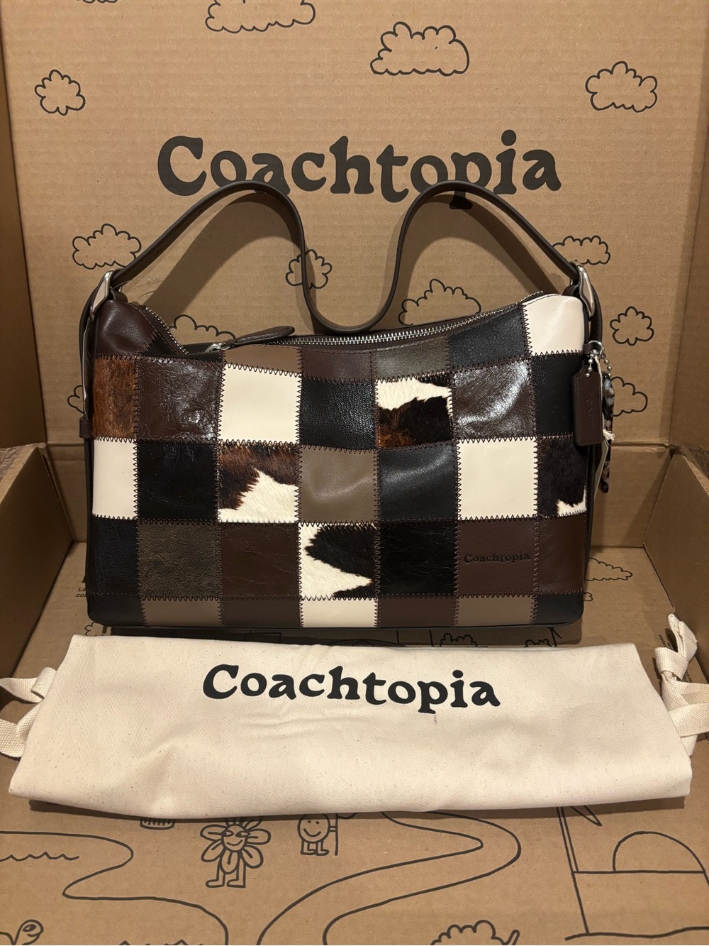 Coach Coachtopia Alter/Ego Slouchy Shoulder Bag Maple Multi CFI65